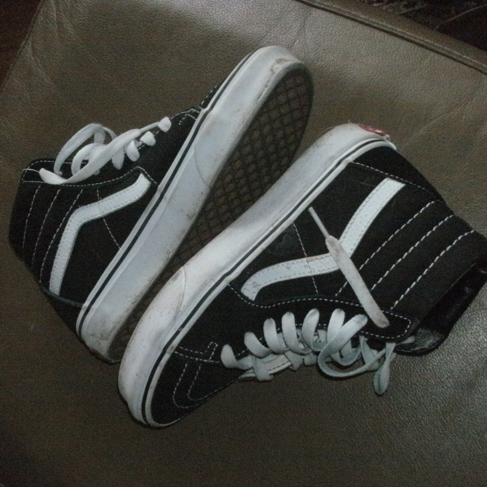 Vans Old Skool Sk8 Hi Black White High Top Sneakers Shoes Size Men